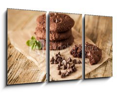Obraz   Double chocolate chip cookies, 90 x 50 cm