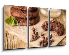 Obraz 3D tdln - 90 x 50 cm F_BS78547731 - Double chocolate chip cookies