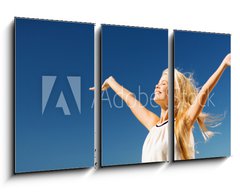 Obraz 3D tdln - 90 x 50 cm F_BS79888302 - beautiful woman enjoying summer outdoors - krsn ena se t letn venku