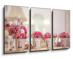 Obraz 3D tdln - 90 x 50 cm F_BS81103537 - Beautifully decorated wedding table with flowers
