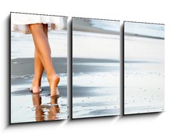 Obraz   Woman walking on sand beach, 90 x 50 cm