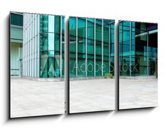 Obraz 3D tdln - 90 x 50 cm F_BS81387046 - Empty road near modern building exterior