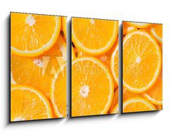 Obraz   Orange Slices Background, 90 x 50 cm