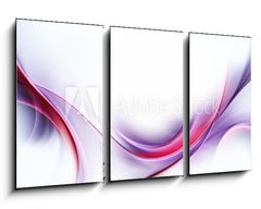 Obraz 3D třídílný - 90 x 50 cm F_BS85107105 - Elegant Fractal Waves Design
