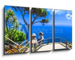 Obraz 3D tdln - 90 x 50 cm F_BS85260412 - beautiful  Ravello village,view with church. Amalfi coast, Italy