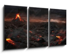 Obraz 3D tdln - 90 x 50 cm F_BS85978713 - Volcanic landscape