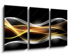 Obraz 3D tdln - 90 x 50 cm F_BS86803878 - Creative Light Fractal Waves Art Abstract Background