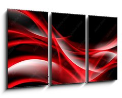 Obraz 3D tdln - 90 x 50 cm F_BS87077837 - Creative Art Red Light Fractal Waves Abstract Background
