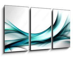 Obraz 3D tdln - 90 x 50 cm F_BS88270919 - abstract fractal blue wave background