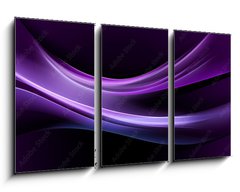 Obraz 3D tdln - 90 x 50 cm F_BS88530776 - abstraction purple light wave background