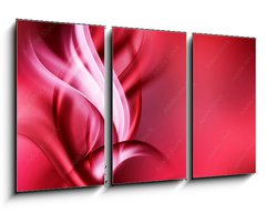 Obraz 3D tdln - 90 x 50 cm F_BS88531089 - abstract art red waves background