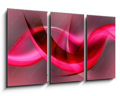 Obraz 3D tdln - 90 x 50 cm F_BS88611581 - pink red wave background
