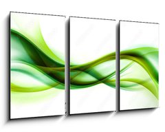 Obraz 3D tdln - 90 x 50 cm F_BS89102505 - abstract green wave background