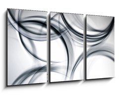 Obraz 3D tdln - 90 x 50 cm F_BS89214074 - gray chaos modern wave background