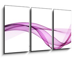 Obraz 3D tdln - 90 x 50 cm F_BS89329109 - The magical form of violet smoke. abstract violet on white background