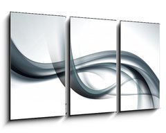 Obraz 3D tdln - 90 x 50 cm F_BS89350851 - gray wave background abstract design