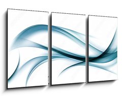 Obraz 3D tdln - 90 x 50 cm F_BS89362452 - abstract blue awesome waves background
