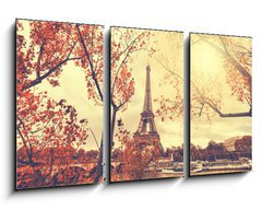 Obraz 3D tdln - 90 x 50 cm F_BS90896299 - The eiffel tower in paris