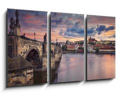 Obraz 3D tdln - 90 x 50 cm F_BS91621978 - Prague. Image of Prague, capital city of Czech Republic, during beautiful sunset.