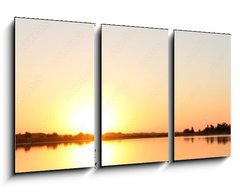 Obraz 3D tdln - 90 x 50 cm F_BS95968412 - Golden sunrise over calm water