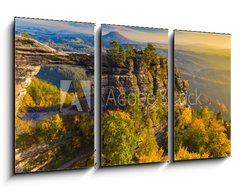 Obraz 3D tdln - 90 x 50 cm F_BS96940052 - Pravcicka Gate in autumn colors, Bohemian Saxon Switzerland, Czech Republic