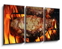 Obraz 3D tdln - 90 x 50 cm F_BS9960403 - Grilled Steaks