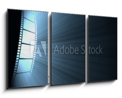 Obraz 3D tdln - 90 x 50 cm F_BS9983390 - Filmstrip. Concept of industry cinematographic.