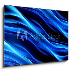 Sklenn obraz 1D - 100 x 70 cm F_E100723342 - Art Abstract Blue Glow Wave Design Background - Umn abstraktn modr ze vlny pozad nvrhu