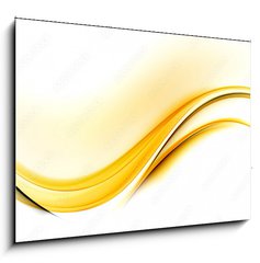 Sklenn obraz 1D - 100 x 70 cm F_E100723495 - Awesome Abstract Yellow Wave Design - ڞasn abstraktn design lut vlny