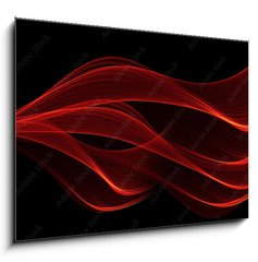 Obraz 1D - 100 x 70 cm F_E103835138 - red glow energy wave. lighting effect abstract background with c