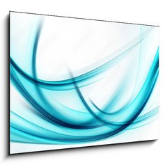 Obraz 1D - 100 x 70 cm F_E104192580 - Abstract Blue Wave Background Design