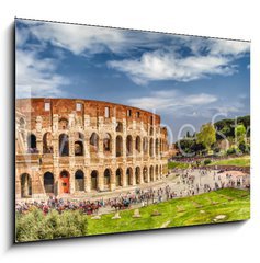 Obraz 1D - 100 x 70 cm F_E107807294 - Panoramic view of the Colosseum and Arch of Constantine, Rome