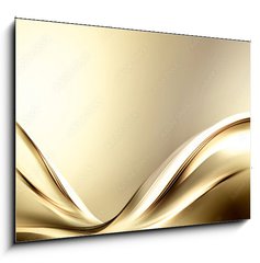 Sklenn obraz 1D - 100 x 70 cm F_E109609788 - Fractal Abstract Gold Wave Design Background - Pozad nvrhu fraktln abstraktn zlat vlny