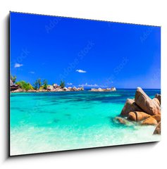 Obraz   amazing tropical holidays in paradise beaches of Seychelles,Praslin, 100 x 70 cm