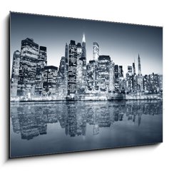 Sklenn obraz 1D - 100 x 70 cm F_E11924591 - New York manhattan