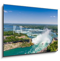 Obraz 1D - 100 x 70 cm F_E121465615 - Aerial view of Niagara horseshoe falls. Ontario Canada - Leteck pohled na vodopdy Niagara. Ontario Kanada