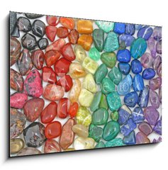 Sklenn obraz 1D - 100 x 70 cm F_E12481854 - Crystal tumbled chakra stones