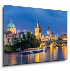 Obraz   River Vltava at Dusk Prague Czech Republic, 100 x 70 cm