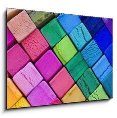 Sklenn obraz 1D - 100 x 70 cm F_E12861956 - mosaico de colores (macro)