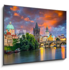 Obraz   River Vltava at Dusk Prague Czech Republic, 100 x 70 cm