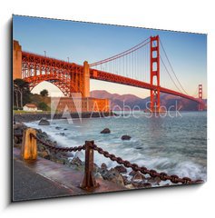 Obraz 1D - 100 x 70 cm F_E129546640 - San Francisco. Image of Golden Gate Bridge in San Francisco, California during sunrise.