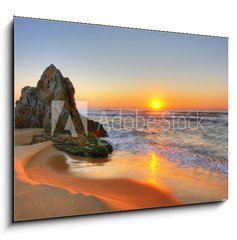 Sklenn obraz 1D - 100 x 70 cm F_E13013771 - Sunrise Rocks - Vchod slunce skly