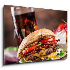 Obraz   Close up of home made burgers, 100 x 70 cm