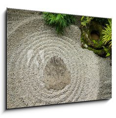 Obraz 1D - 100 x 70 cm F_E132372452 - Zen garden in Japan - Zen zahrada v Japonsku