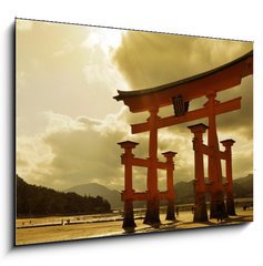 Obraz 1D - 100 x 70 cm F_E13832329 - Great torii at Miyajima - Velk torii v Miyajima