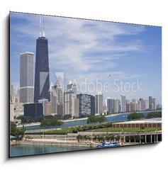 Sklenn obraz 1D - 100 x 70 cm F_E15226748 - Amazing Gold Coast in Chicago