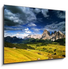 Obraz 1D - 100 x 70 cm F_E16152264 - Montagna, Dolomiti, Alpe di Siusi, Italia