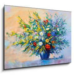 Obraz 1D - 100 x 70 cm F_E163278851 - Oil painting flowers
