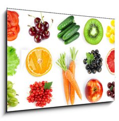 Sklenn obraz 1D - 100 x 70 cm F_E163811101 - Fruits and vegetables - Ovoce a zelenina