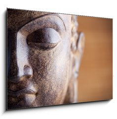 Sklenn obraz 1D - 100 x 70 cm F_E16802641 - Statue de bouddha